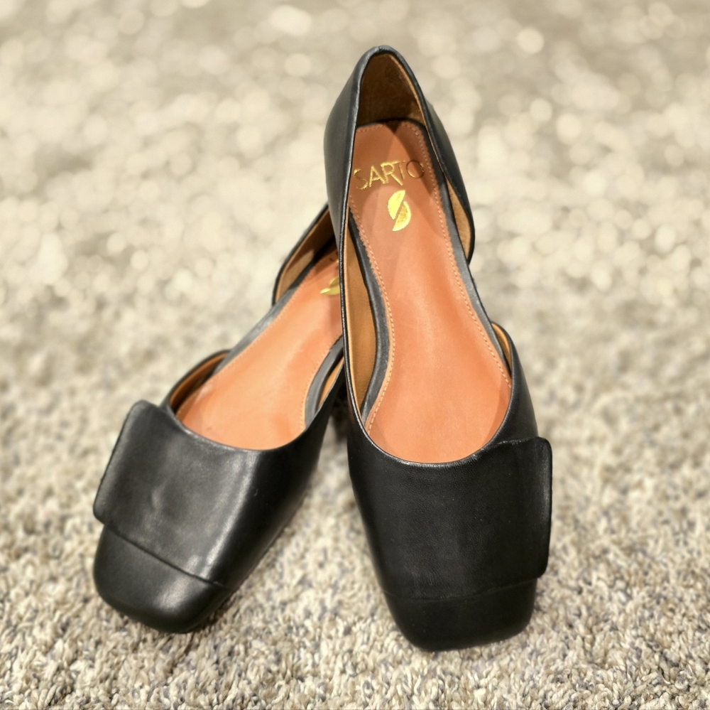SARTO BY Sarto Francisco Tracy Black Leather Flats